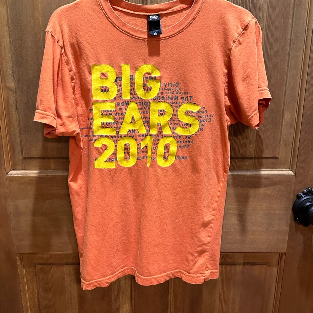 Unisex Orange Graphic 2010 Big‎ Ears Festival T-Shirt L